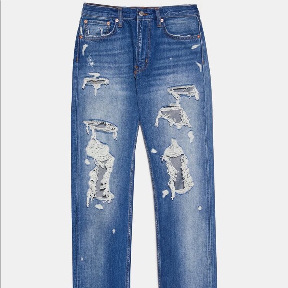 Zara JEANS ZW PREMIUM STRAIGHT CROPPED JEANS new - Picture 9 of 9